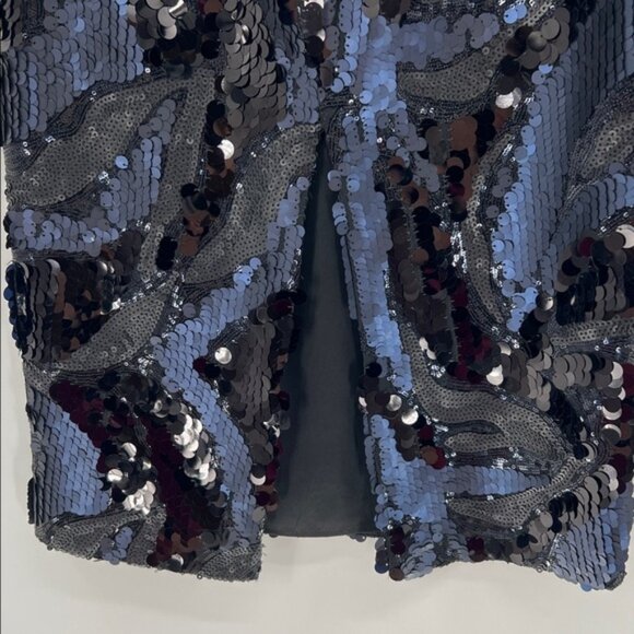 Ramy Brook Women's Donnelly Sequin Midi Skirt - Navy - 4 - New with tags - Picture 9 of 10